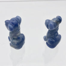 Load image into Gallery viewer, Faithful 2 Sodalite Hand Carved Dog Beads | 20x12x10mm | Blue/Grey - PremiumBead Alternate Image 9