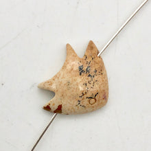 Load image into Gallery viewer, Swim 2 Carved Picture Jasper Fish Beads | 14x17x5mm | Warm brown and grey - PremiumBead Alternate Image 3