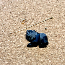 Load image into Gallery viewer, Adorable! Carved Onyx Panda Bear 14Kgf Pendant | 19x14x10mm (Panda) 4mm (Bail Opening) | Black - PremiumBead Alternate Image 6