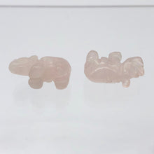 Load image into Gallery viewer, 2 Rose Quartz Hand Carved Rhinoceros Beads, 21x13x10mm, Pink 009275RQ | 21x13x10mm | Pink - PremiumBead Alternate Image 8