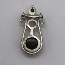 Load image into Gallery viewer, Quartz Labradorite Free Form Pendant | 2" Long | Blue Silver | 1 Pendant |