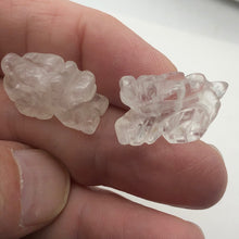 Load image into Gallery viewer, Powerful 2 Carved Quartz Winged Dragon Beads | 21x14x9mm | Clear