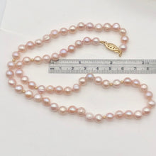 Load image into Gallery viewer, Freshwater Round Pearl Knotted 14K Gold Filled Necklace | 19 Inch | Pink |