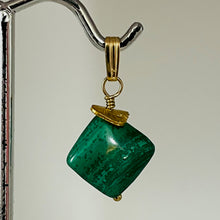 Load image into Gallery viewer, Malachite 8mm 14K Gold Filled Drop/Dangle | 1" Long | Green | 1 Pendant |