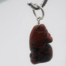 Load image into Gallery viewer, Brecciated Jasper Wolf Pendant Necklace | Semi Precious Stone Jewelry | Silver |