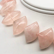 Load image into Gallery viewer, Fan Cut Rose Quartz 24x15x9mm Bead Strand 110816 - PremiumBead Alternate Image 2