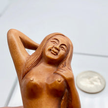 Load image into Gallery viewer, Carved & Signed Basking Mermaid Boxwood Carving - PremiumBead Alternate Image 3