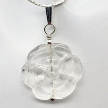 Load image into Gallery viewer, Quartz Flower Pendant Necklace | Semi Precious Stone Jewelry | Silver Pendant - PremiumBead Primary Image 1
