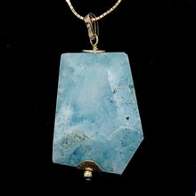Load image into Gallery viewer, Hemimorphite 14K Gold Filled Carved Pendant | 1 1/2" Long | Blue | 1 Pendant |