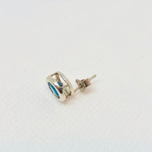 Load image into Gallery viewer, December 7mm Blue Zircon & Sterling Silver Earrings 9780Lb - PremiumBead Alternate Image 2