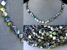 Load image into Gallery viewer, Exciting! Abalone Diagonal Square Bead Strand 105762 - PremiumBead Alternate Image 3