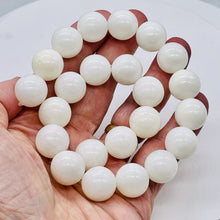 Load image into Gallery viewer, Onyx White Large Round Bead Strand | 17mm | White | 23 Beads |