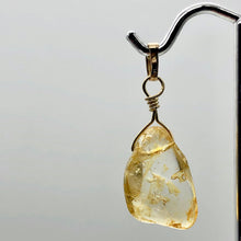 Load image into Gallery viewer, Glowing Golden Citrine Nugget 14K Gold Filled Wire Wrap Pendant | 1 1/4" Long |