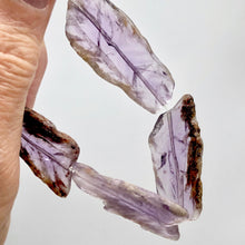 Load image into Gallery viewer, Amethyst Flat Irregular Rectangle Bead Strand | 43x18 to 35x18x3mm | 11 Beads |