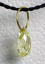 Load image into Gallery viewer, 0.22cts Natural Canary 4x2x2mm Diamond 18K Gold Pendant 6568M - PremiumBead Alternate Image 2