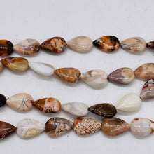 Load image into Gallery viewer, Stunning Patterns Conglomerate Jasper Teardrop Bead Strand 109326