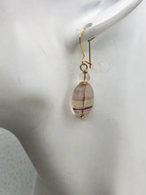 Load image into Gallery viewer, Enchanting Fluorite 15x10mm Bead Dangle 14K Gold Filled Earrings! | 1 1/2" Long|