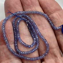 Load image into Gallery viewer, Tanzanite Faceted From 3x1.25mm to 2.5x1mm Roundel Bead 15 inch Strand 109713