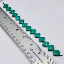 Load image into Gallery viewer, Superb Malachite Diagonal 14x12x4mm Square Bead Strand 110252