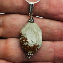 Load image into Gallery viewer, Owyhee Jasper Sterling Silver Drop Pendant | 1 3/4" Long| Gray/Brown| 1 Pendant|