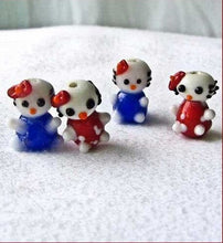 Load image into Gallery viewer, 4th of July Glass Lampwork Cartoon Cat Bead Strand 8662 - PremiumBead Alternate Image 3
