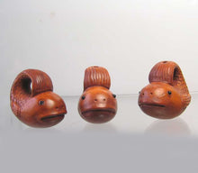 Load image into Gallery viewer, Carved & Signed Adorable Fish Boxwood Ojime/Netsuke Bead - PremiumBead Primary Image 1