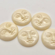 Load image into Gallery viewer, Man in the Moon Centerpiece Waterbuffalo 28mm Bone Bead 10748 - PremiumBead Alternate Image 4