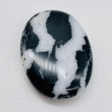 Load image into Gallery viewer, 1 Black & White Zebra Agate Oval Bead 008612