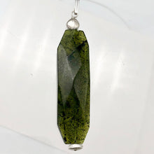 Load image into Gallery viewer, Green Isles Jade Faceted Art Cut Sterling Silver Pendant | 2 1/2 Inch Long |