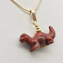 Load image into Gallery viewer, Brecciated Jasper Diplodocus Dinosaur with 14K Gold Filled Pendant 509259BJG - PremiumBead Primary Image 1