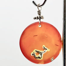 Load image into Gallery viewer, Limbcast Moss Agate Sterling Silver Pendant | 28x2mm| Orange/Green | 1 5/8" Long