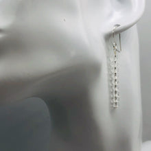 Load image into Gallery viewer, Quartz AAA Crystal Sterling Silver Dangle Earrings| 1 3/4" Long | Clear | 1 Pair