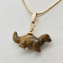 Load image into Gallery viewer, Tigereye Diplodocus Dinosaur with 14K Gold Filled Pendant 509259TEG - PremiumBead Alternate Image 11