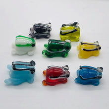 Load image into Gallery viewer, Lampwork Froggie Parcel of Frogs | 15x10x8 mm | Multi-color | 8 Beads |