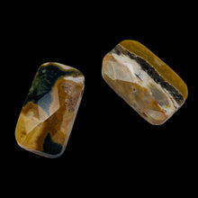 Load image into Gallery viewer, 2 Ocean Jasper 18x10x5mm Faceted Pendant Beads 4592