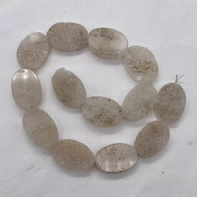 Load image into Gallery viewer, Druzy Quartz Parcel Oval Beads | 31x21x9mm | White Crystal | 4 Beads