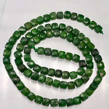 Load image into Gallery viewer, Chrome Diopside Cube Bead Strand | 4mm | Green | 95 Bead(s) |