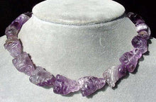 Load image into Gallery viewer, Intricately Hand Carved Amethyst Buddha Beads | 20x16x10-19x15x9mm | Purple