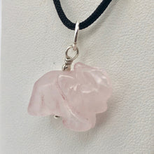 Load image into Gallery viewer, Trumpeting Rose Quartz Elephant & Solid Sterling Silver Pendant 508570S - PremiumBead Alternate Image 4