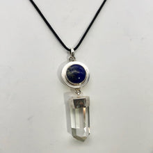 Load image into Gallery viewer, Natural Quartz Crystal & Genuine, Untreated Lapis Pendant 002593 - PremiumBead Alternate Image 2
