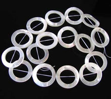 Load image into Gallery viewer, 3 Mother of Pearl Shell 25mm Pi Circle Beads 9846 - PremiumBead Alternate Image 2