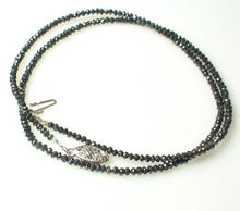 Load image into Gallery viewer, 19.52cts Natural Black Diamond 18 inch Necklace 14K 10619 - PremiumBead Alternate Image 2