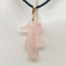 Load image into Gallery viewer, Rose Quartz Hand Carved Seahorse w/14K Gold Filled Findings Pendant 509244RQS - PremiumBead Alternate Image 7
