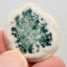 Load image into Gallery viewer, Solar Quartz Teardrop Stone | 33x33x8mm | White Green | 1 Bead(s)