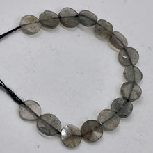 Load image into Gallery viewer, Labradorite Flash Faceted Coin Beads | 7x2-5x1.5mm | 15 Beads |