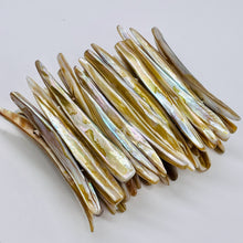 Load image into Gallery viewer, Bronze Mussel Shell Double Drill Plank Bracelet | 7 to 8 Inch" long | 30 Beads|