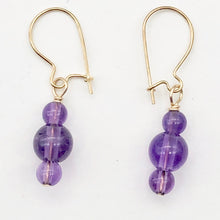 Load image into Gallery viewer, Royal Natural Amethyst 14Kgf Earrings 309390