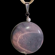 Load image into Gallery viewer, Porcelain Jasper Disc Silver Pendant! Is It Pluto?!?! 510602D