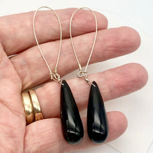 Load image into Gallery viewer, Shoulder Duster Faceted Black Onyx Sterling Silver Earrings | 3 1/2 Inch |