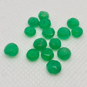 2 Natural Emerald 5x3mm to 6x4.25mm Faceted Roundel Beads 10715D - PremiumBead Alternate Image 3